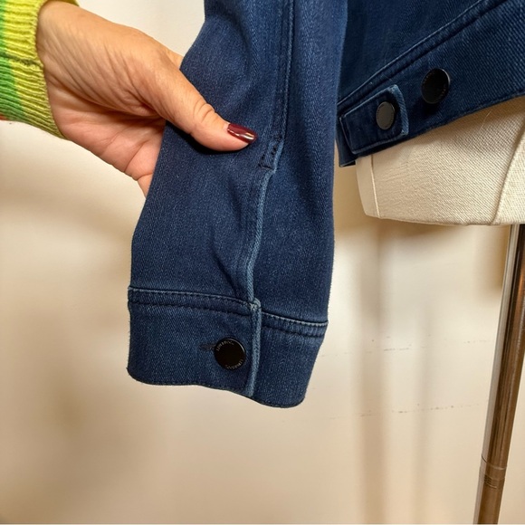 Liverpool Los Angeles Dark Americana Denim Jean Jacket Women’s Size Medium - Picture 6 of 12